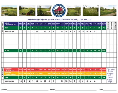 garden valley golf course scorecard.